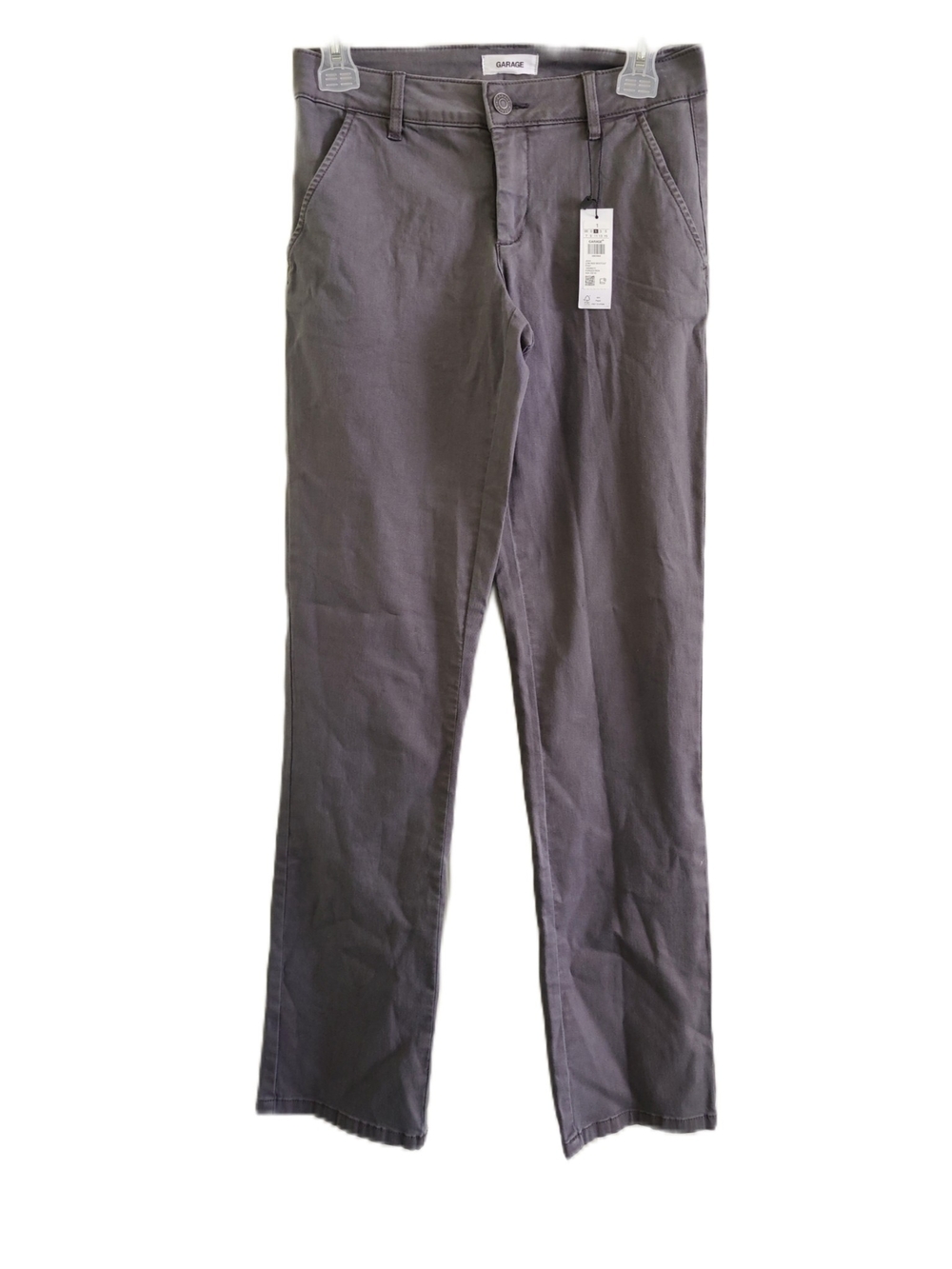 Garage Low Rise Bootcut Jeans In Charcoal Gray